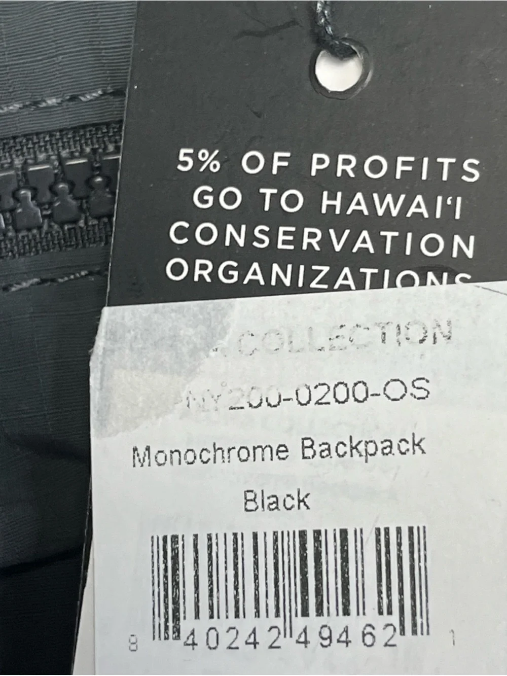 ALOHA Collection Keep It Light Backpack Monochrome Black NWT